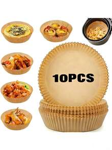 25/50/100pcs Square Disposable Air Fryer Liners, Paper Air Fryer Baskets, Baking Trays, Oven Accessories, Baking Tools, Kitchen Gadgets - Round - View 14