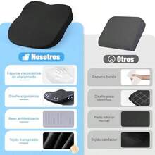 Cojn Elevador de Asiento de Coche para Adultos con Base Antideslizante, Cojn para Asiento Automovil Alivio para Dolor de Ciatica, Espalda y Coxis, Adecuado para Coche y Oficina (Rosa) - Rosa - Ver 5