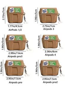 1pc Bluetooth Earphone Protective Case, Egg Carton Shaped Design, Compatible With Apple 1/2/3/4, Pro/Pro2