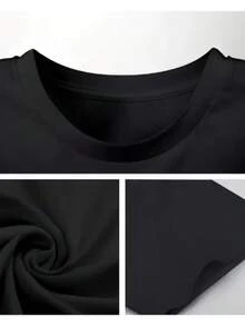Kendrick Damn T-Shirts Men's Black Pure Cotton Crew Neck Tee 200g | Versatile Smart Casual For Daily Wear, Date & Office Commute, Boyfriend, Funny Shirt - 黑色 - 查看 3