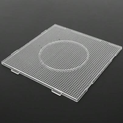 Transparent Geometric Pegboard Template For Kids - Perfect For 2.6mm Perler Beads (Large Square Shape) - Fun Educational Toy For Creative Play