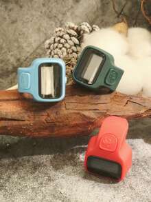 1pc/5pcs/10pcs New Tally Counter, Suitable For Valentine's Day, Ramadan, Christmas, Halloween, Holidays, Worship, Home Use, Stress Relief, Fitness, Yoga, Warehouse Counting, Wearable Finger Ring Counter. This Product Has Button Battery Power Source (Includes Pre-Installed Button Battery) - Multicolor - View 1