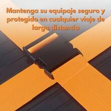 Set de 4 Correas de Equipaje para Maletas Ajustable, Cinturn para Maletas de Viaje de 1.8 Metros de Fcil Identificacin, Accesorios de Viaje Naranja - Naranja - Ver 7