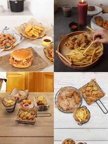 50/100張食品包裝紙 防油烘焙紙 適用烘焙、烹飪、蛋糕包裝 20*20cm、28*38cm 加厚烤盤防油紙 吸油紙 適合薯條、漢堡、麵包，烘焙設備與廚房配件，居家理想選擇 - 彩色 - 查看 7