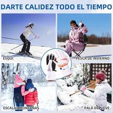Guantes de Esqu, Los Guantes para Nieve para Mujer y Hombre Son Impermeables y Aptos para Pantallas Tctiles, Guantes Termicos para Actividades Al Aire Libre En Climas Fros - Rosa - Ver 8