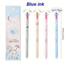 1pc Funny Dog Sticking Tongue Out Retractable Pen, Creative Design, Smooth Writing, Practical Office/School Supplies, Perfect Gift For Pet Lovers, Birthday Party - Multicolor - View 4