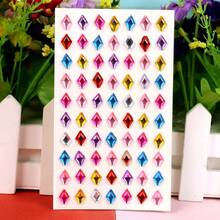 亚克力钻石心形星星贴纸，儿童DIY派对，相册，手机，杯子，水晶钻石贴纸 - 彩色 - 查看 6