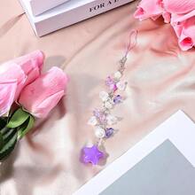 Aesthetic Y2K Phone Charm Cute Cell Phone Charms Star Heart Straps Accessories Keychain Lanyard Women - 紫色 - 查看 6