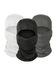 3个/1个/2个拉法帽面罩，男女通用滑雪面罩，防紫外线防风围巾，适用于摩托车、单板滑雪和自行车骑行