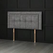 3ft Single Coniston Velvet Venice Headboard 20inch - Cream - View 5