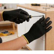 4 Pairs PU Coated Work Gloves, Suitable For Construction Safety, Woodworking And Gardening, Gardening Tools, Gardening Supplies, Landscaping Cleaning Assistant, Industrial Protective Gloves, Repair Gloves, Anti-Slip And Durable, Enhanced Grip Protection, Suitable For Lawn Care And Outdoor Use, Suitable For Eid, Ramadan, Christmas And Valentine's Day - Multicolor - View 4