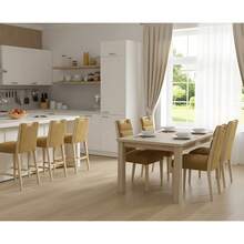 WAHSON OFFICE CHAIRS Linen Dining Chairs Set Of 2 Upholstered Kitchen Chairs With Wood Legs For Restaurant/Dining Room - Yellow - View 8