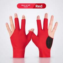Professional Billiard Glove 3 Finger Open Palm Left Hand High Elasticity Snooker Glove For Men Women Billiard Hall Special Use Black - Multicolor - View 11