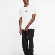 Nike Jordan Air Jordan Jumpman Jumpman Logo Print] Floral Pullover Crew Neck Short Sleeve T-Shirt - White - View 4