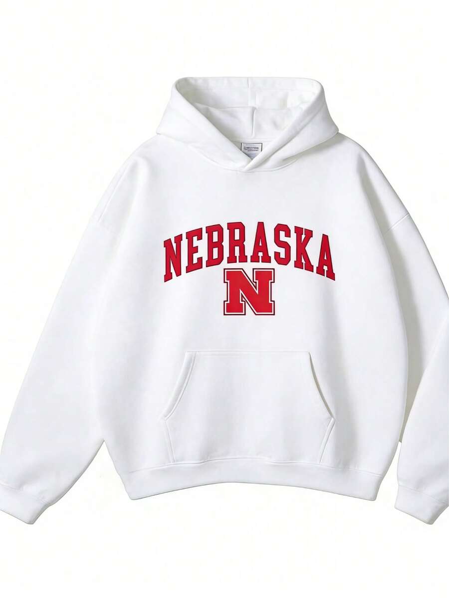 Vintage Sport Teams Collection Unisex Crewneck Black Hoodie, Graphic Team Collection Hoodie, Gift For Fans-New Arrivals For Autumn/Winter: Unisex Relaxed-Fit Cotton-Blend Long-Sleeve Hooded Sweatshirt - 白色5 - 查看 1