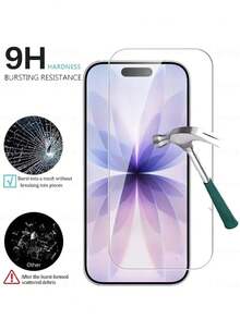 4 piezas de protector de pantalla de vidrio templado ultra de alta definición y cobertura completa, compatible con iPhone 17/17Pro/17Air/17Pro Max, 16/16Pro/16Plus/16Pro Max, 15/15Plus/15Pro/15Pro Max, 14/14Plus/14Pro/14Pro Max, 13 Mini/13/13Pro/13Pro Max, 12 Mini/12/12Pro/12Pro Max, 11/11Pro/11Pro Max. Resistente a arañazos, a prueba de golpes, a pruebas de huellas dactilares, dureza 9H, fácil de instalar. Accesorios esenciales de protección de pantalla, aplicables a protección diaria, oficina, hogar, protector de pantalla de teléfono, accesorios de teléfono a prueba de agua, a prueba de golpes, resistente a caídas, resistente a arañazos - transparente - Ver 7