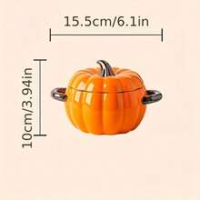 大容量南瓜造型汤锅、烤盘、陶瓷砂锅，带双把手和盖子——适合盛菜、烹饪和万圣节装饰。也适合盛放甜点、水果、汤和炖菜。外观优雅，适合日常使用、聚会、派对或招待客人。 - 彩色 - 查看 11