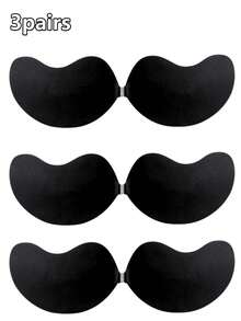 3/2/1对装女士芒果形聚拢隐形文胸 - 无背带无肩带，低胸无缝强力支撑，可重复使用亲肤材质，完美搭配婚纱和低胸连衣裙 - 彩色 - 查看 14