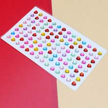 亚克力钻石心形星星贴纸，儿童DIY派对，相册，手机，杯子，水晶钻石贴纸 - 彩色 - 查看 22