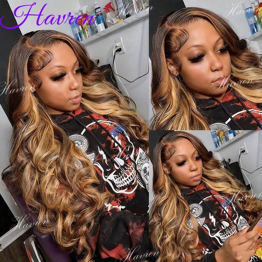 MECRY Black Long Body Wavy Synthetic Wigs For Women Afro Natural Black Hair Wigs Middle Part Heat Resistant Fiber Daily Use - S4/27 - View 1