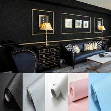 1卷丝滑质感自粘可移除可重复使用压纹乙烯基墙纸贴纸，适用于厨房橱柜、客厅、浴室、卧室、家具装饰、防溅墙，尺寸为15.7英寸 x 118英寸 - 彩色 - 查看 2