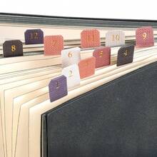 10pcs Self-Adhesive Monthly Planner Stickers - Tear-Resistant Calendar Labels With Numbers 1-12, Suitable For Planners, Bullet Journals, Academic & Office Organization - No Glue Needed, Index Tabs - Multicolor - View 3