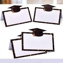 Bộ 10/50 thẻ số chỗ ngồi in hình mũ cử nhân, thẻ tên chỗ ngồi, thiệp chúc mừng tốt nghiệp năm 2026. - Nhiều màu - Xem 6