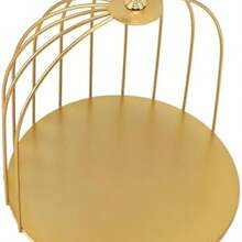 Asixxsix Jaula de pjaros Organizador de Maquillaje, de Hierro de Oro cosmticos Estante de exhibicin de Ahorro de Espacio de la Magdalena de pie Esencia locin Estante para el bao (una - una sola capa - Ver 7