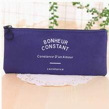 创意清新风格铅笔盒，条纹牛津布收纳袋，文具盒，铅笔袋，化妆包，返校必备