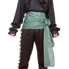 ThePirateDressing Pirate Medieval Renaissance Halloween Costume Large Sash,Green(LinenFabric - 綠色(亞麻布) - 查看 1
