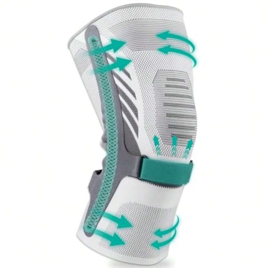 CYPNRodilleras deportivas Rodillera Ortopedica con Estabilizador Lateral Correa Rotuliana Ajustable Ideal para el Alivio del Dolor Roturas de Menisco Recuperación de Lesiones Artritis Deportes XLFashion - Extra grande - Ver 1