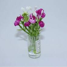 1 chiếc bình hoa thủy tinh mini tỷ lệ 1/12 dùng để cắm hoa, mô hình trang trí thu nhỏ với cây giả và hoa tươi, trang trí xe hơi, quà tặng ngày Valentine, quà nhét túi quà dự tiệc. - Nhiều màu - Xem 16