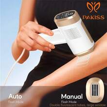 PAKISS FY-B505BG IPL Hair Removal Device Hair Remover For Women/Men, 9 Levels, Auto/Manual Modes, Full Body Use (Face, Legs, Underarms, Bikini) - Mother's Day/Father's Day Gift Double Fluorescent Tubes, Large Window For More Efficient Hair Removal - 查看 6