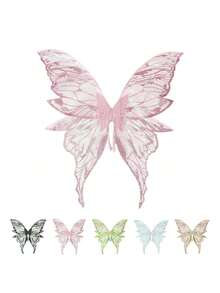 1pc Metallic Gold Butterfly Fairy Wings, Suitable For Various Festivals, Bars, Parties, Cosplay, Music Festivals - Multicolor - View 3