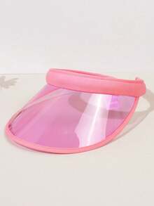 1 chiếc mũ lưỡi trai cho trẻ em, nhẹ, chống tia UV, có dây chun co giãn, thích hợp cho hoạt động ngoài trời, đi biển và mặc hàng ngày. - Màu trong suốt tinh khiết - Xem 10