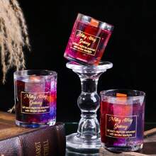 1个/盒，新款星空果冻香氛蜡烛，随机渐变星空图案，独特香味，营造浪漫氛围，适合周年纪念/感恩节/求婚/生日派对/商业空间/节日装饰及各种浪漫场合。 - 彩色 - 查看 6