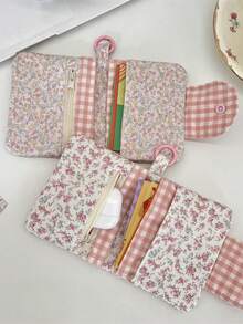 1Pc Ins Stye Ditsy Floral Print Girl's Cute Wallet, High Beauty Pendant, Small Wallet, Student Portable Card Storage Bag Button Coin Purse Simple Fashionable Small Bifold Wallet For Women Wallet Mini Wallet Purse Wallet Small Wallet Wallet Cute Wallet Wallet Student Card Holder, Wallet, Bank Card, ID Bag Birthday Gifts Bridesmaid Gifts Back To School Gifts Mom Gifts Gift For Friends School Supplies Travel Essentials College Essentials - Multicolor - View 10