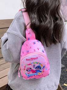 Disney 迪士尼迷你腰包，时尚儿童小包，可爱零钱包，卡通史迪奇收纳包，迷你胸包，多功能收纳包，派对礼品零钱包，户外运动包 - 彩色 - 查看 5