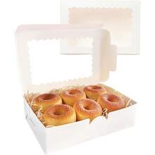 Caja de galletas con ventana, Paquetes de doble uso, Caja de pastelería para empaque de galletas - Negro - Ver 4