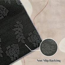 1pc Modern Chic Style Beige Wavy Pattern Rug. Velvet Fabric Weighs Approx. 850g, Thickness Approx. 0.6cm. Durable, Anti-Slip, Easy To Clean Rug. Available In Multiple Sizes. Suitable For Kitchen, Living Room, Dining Room, Bedroom, Balcony, Bathroom, Study And More. An Ideal Choice For Home Decor. - Multicolor - View 11