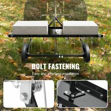 Remolque Dethatcher, 40 pulgadasRemolque Dethatcher con 20 latas de acero de resorte,  rastrillo Dethatcher de césped para ATV o cortadora, remolque detrás del rastrillo de césped con manija de elevador para césped de granja de jardín - 40 pulgadas - Ver 5