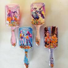 Huntress K-Pop Girl Group Square Cushion Comb, Cartoon Universal Comb, High-Quality Long Handle Detangling Hair Brush, Valentine's Day Gift - Multicolor - View 5