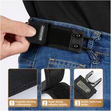 HAILTH Tactical Metal Hook Elastic Belt (Unisex) - Patented No - Buckle Invisible Design |   Soft Adjustable Side TikTokShopBlackFriday - Xanh dương (2 lựa chọn) - Xem 7