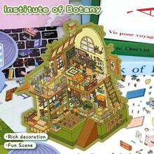 1 Scene Card With 2 Sticker Sheets, 1 Effect Picture - Cartoon Design, 2 Options, Sticker Painting, 3D Miniature House Scene Stickers, DIY Scrapbooking Toy Stickers, Landscape Stickers, Hand-Categorized Small House Scene Stickers, Self-Adhesive - Multicolor - View 6