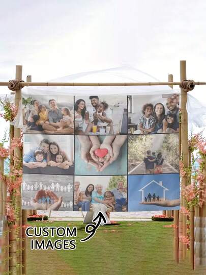 1個 カスタマイズ写真コラージュ壁掛け、ガーデンや家庭のイベントの装飾に最適、大切な思い出を残す素敵なギフト