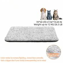 猫狗通用自发热宠物床，加热宠物垫，热箔加热垫，毛绒自发热床，可放置于笼底，带可拆卸可清洗床罩，防滑，适用于中小型宠物，非电动 - 淺灰色 - 查看 11