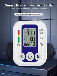 Upper Arm Electronic Blood Pressure Monitor, Medical Grade Home Blood Pressure Measurement Device - Blue - View 7