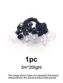 1串98.4/196.8英寸透明LED大球形灯串，适用于户外装饰顶棚、婚礼氛围照明、夜市氛围照明、户外烧烤和露营节日装饰。可连接悬挂，适用于后院、酒吧、露营地、门廊、花园和派对装饰。 - 彩色 - 查看 9