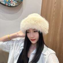 1/2个装毛绒雪花耳罩帽，适合女性秋冬季佩戴 - 彩色 - 查看 11