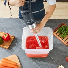 Commercial Immersion Blender, 750W 16" Heavy Duty Hand Mixer, Variable Speed Kitchen Stick Mixer With 304 Stainless Steel Blade, Multi-Purpose Portable Mixer For Soup, Smoothie, Puree, Baby Food - Black - View 9